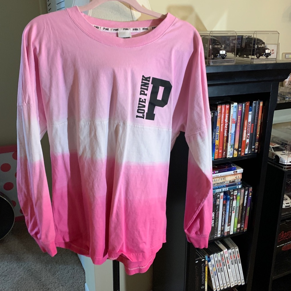 Pink and white ombré jersey shirt